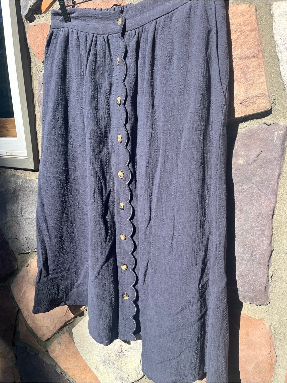 100% Cotton Buttoned Skirt